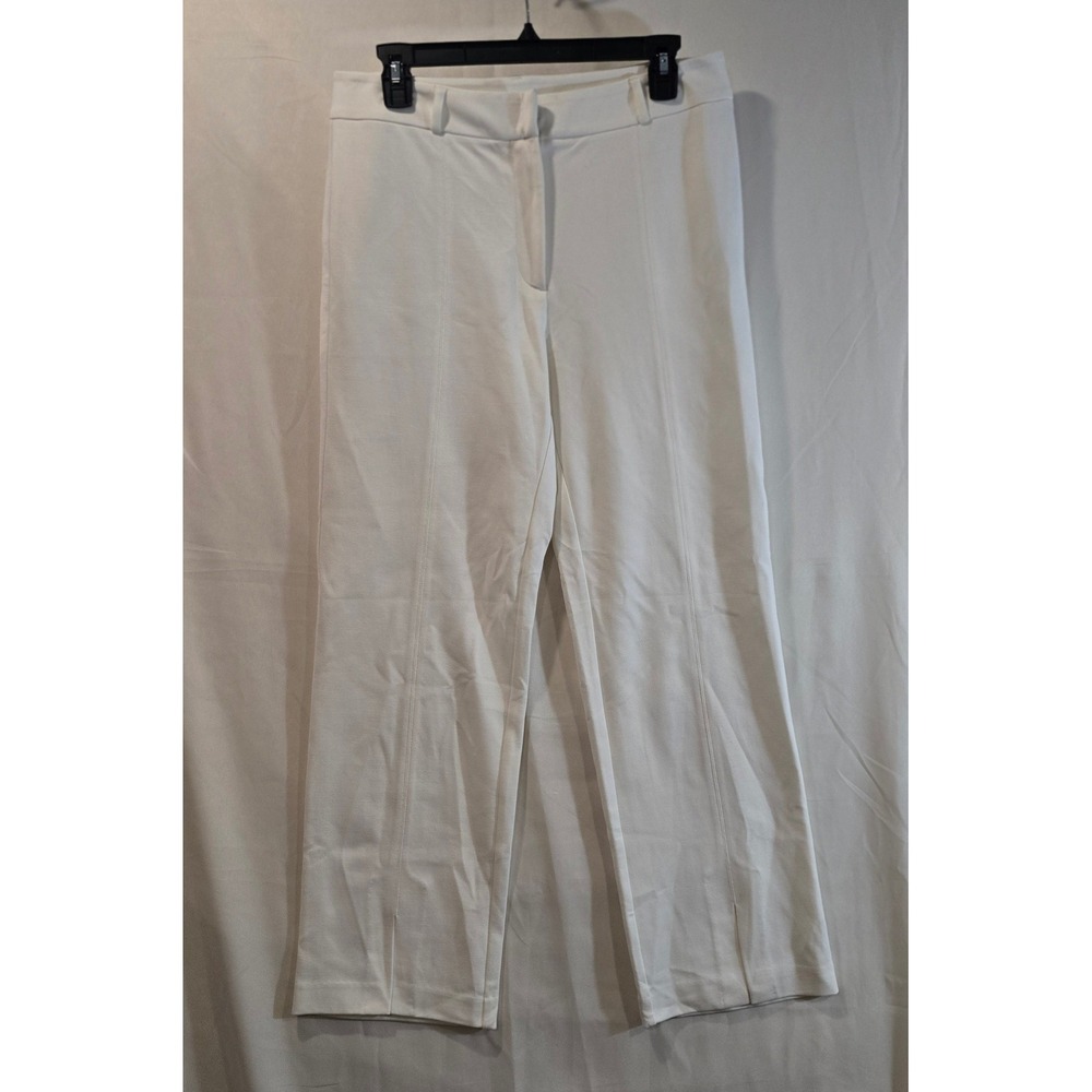 J‎ McLaughlin White High Waisted Wide Leg Career Dress Pants Size 8